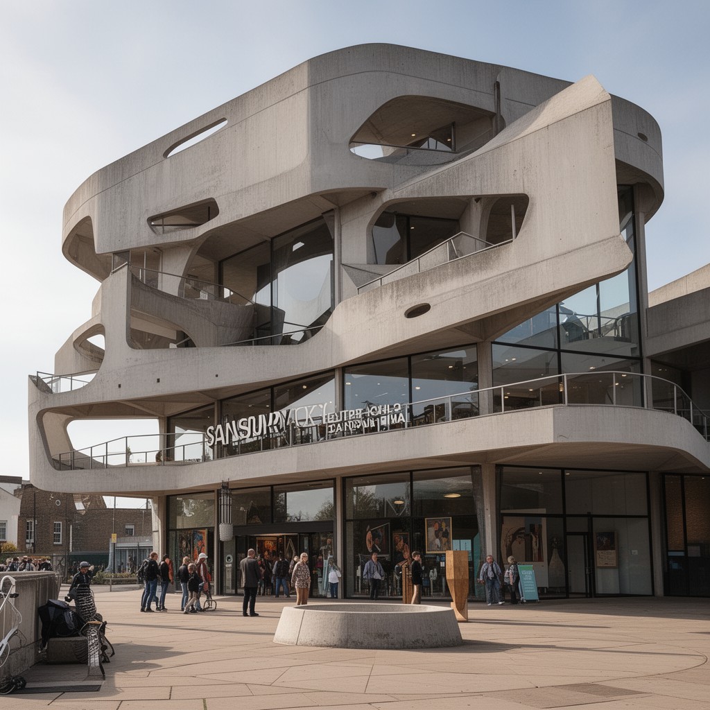 AI-generated illustration of Sainsbury Centre for Visual Arts