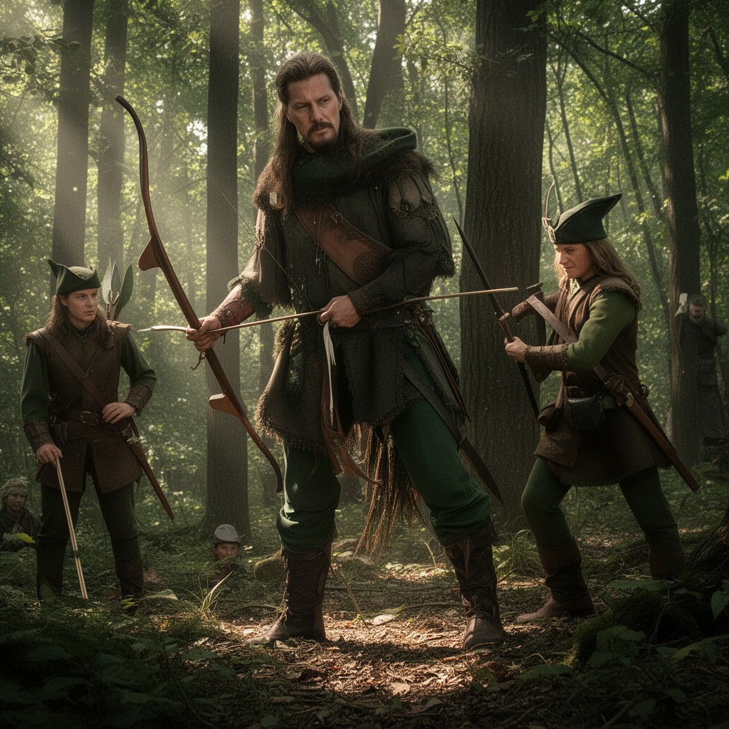 AI-generated illustration of Robin Hood films