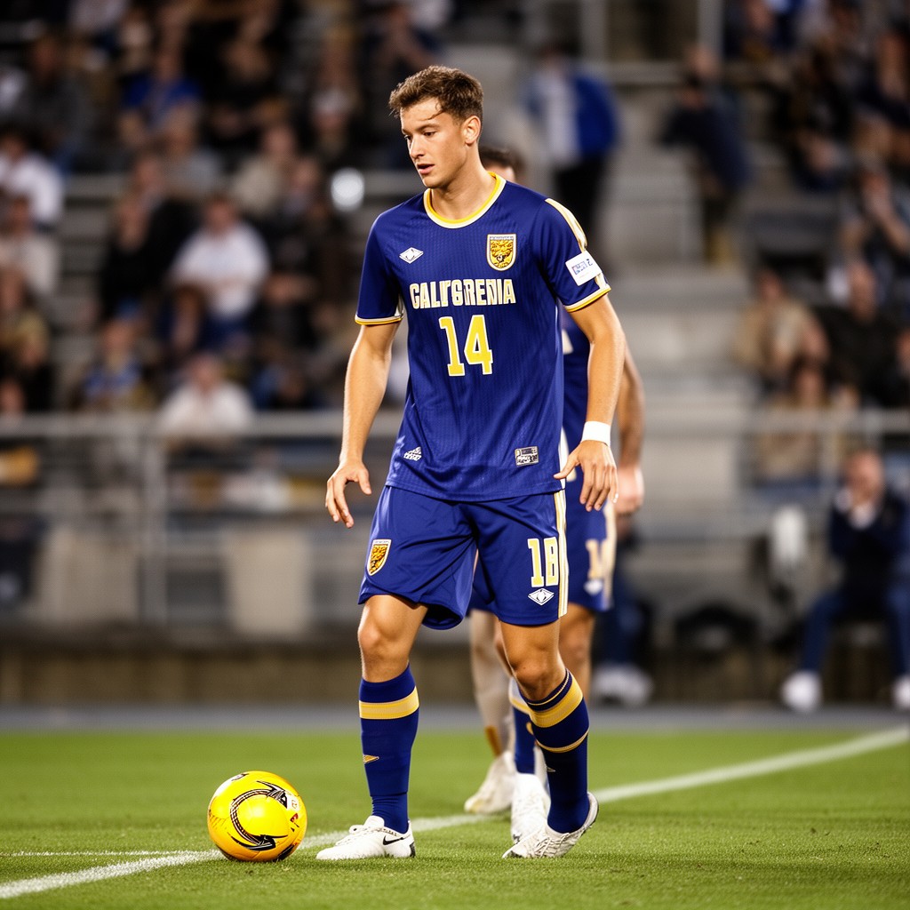 AI-generated illustration of California Golden Bears men’s soccer