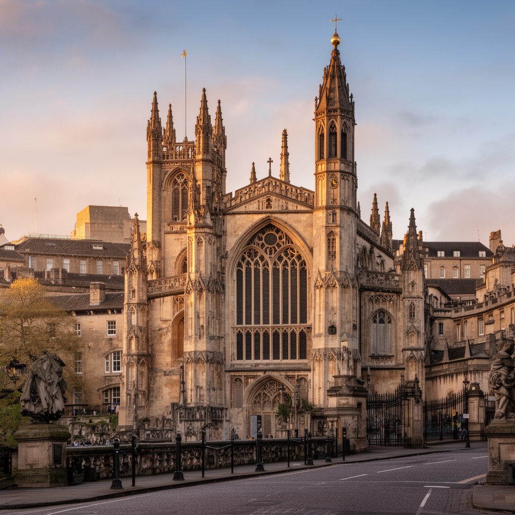 AI-generated illustration of Bath Abbey, Bath, England