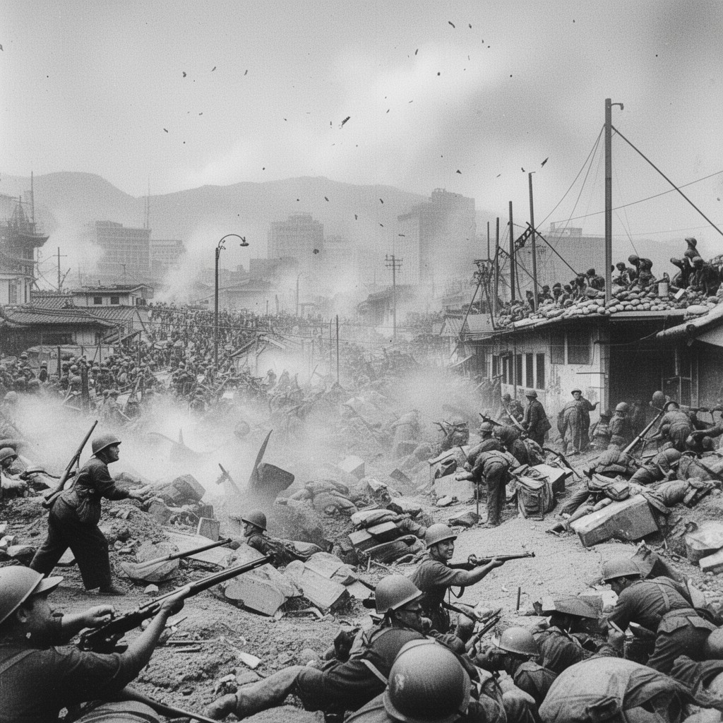AI-generated illustration of Second Battle of Seoul