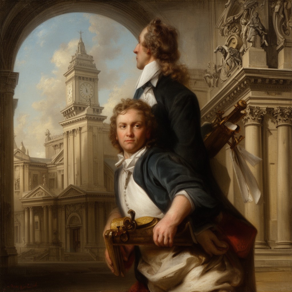 AI-generated illustration of Nicholas Hawksmoor