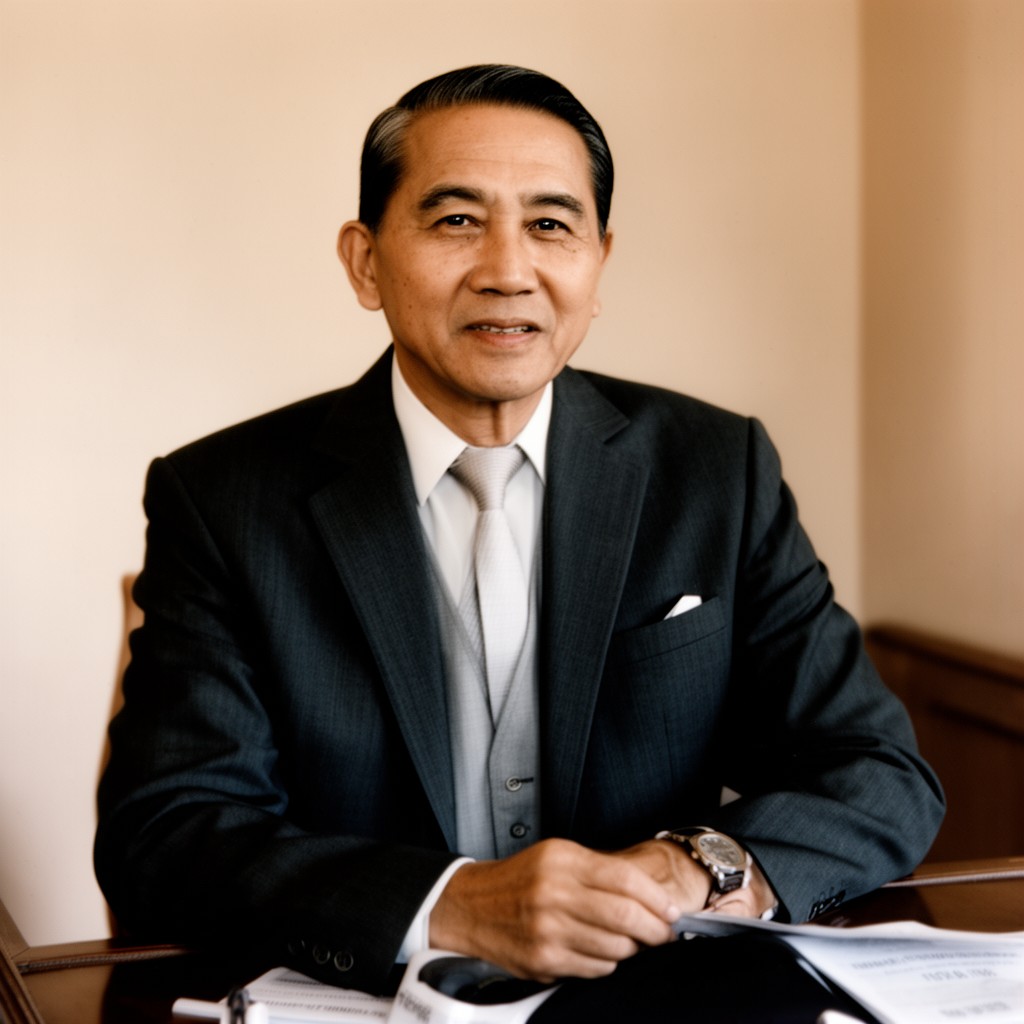 AI-generated illustration of Diosdado Macapagal