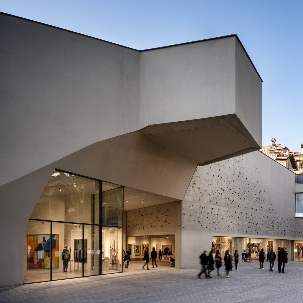 AI-generated illustration of Valais Art Museum