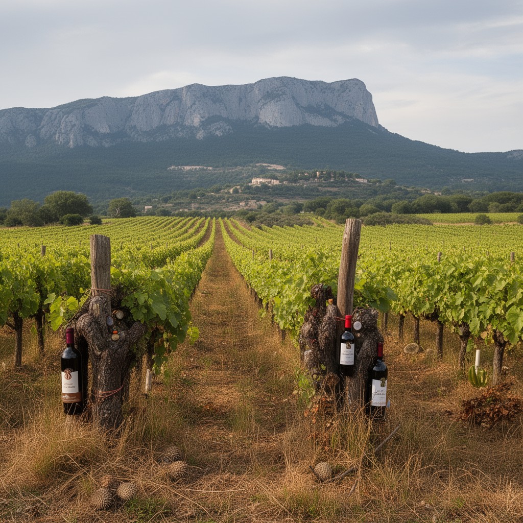 AI-generated illustration of Pic Saint-Loup AOC