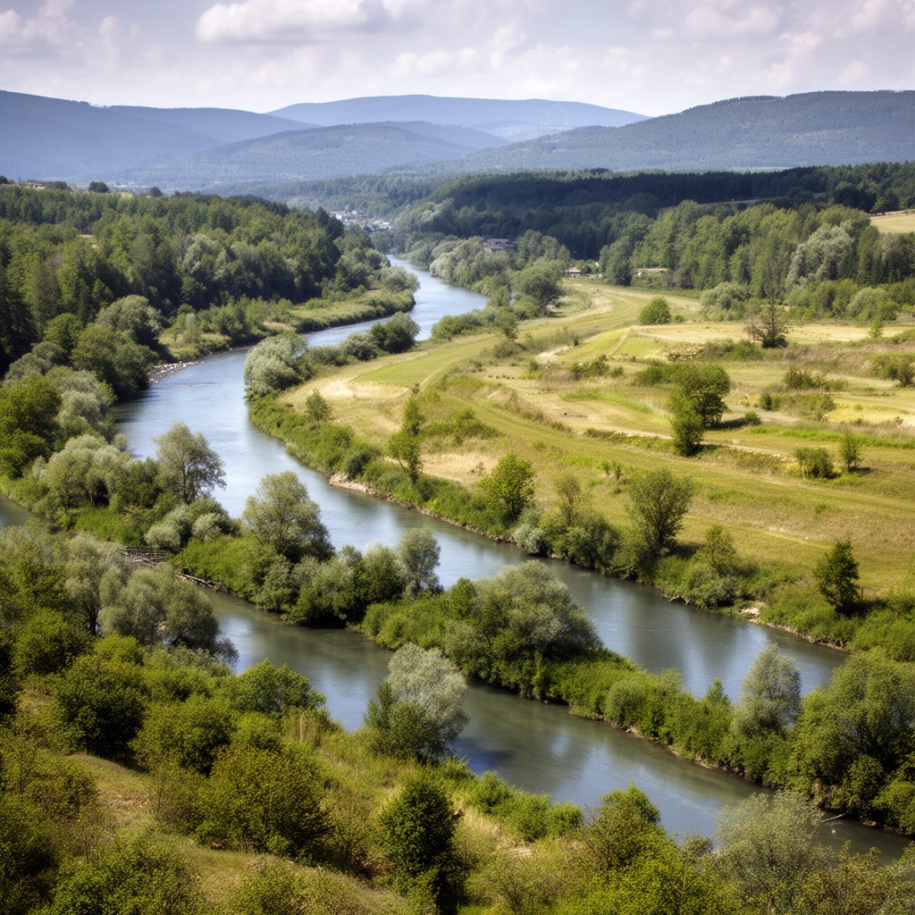 AI-generated illustration of Val d'Allier National Nature Reserve