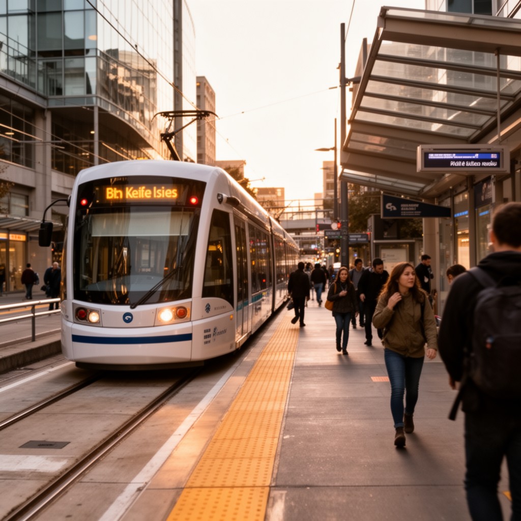 AI-generated illustration of Sound Transit Link light rail