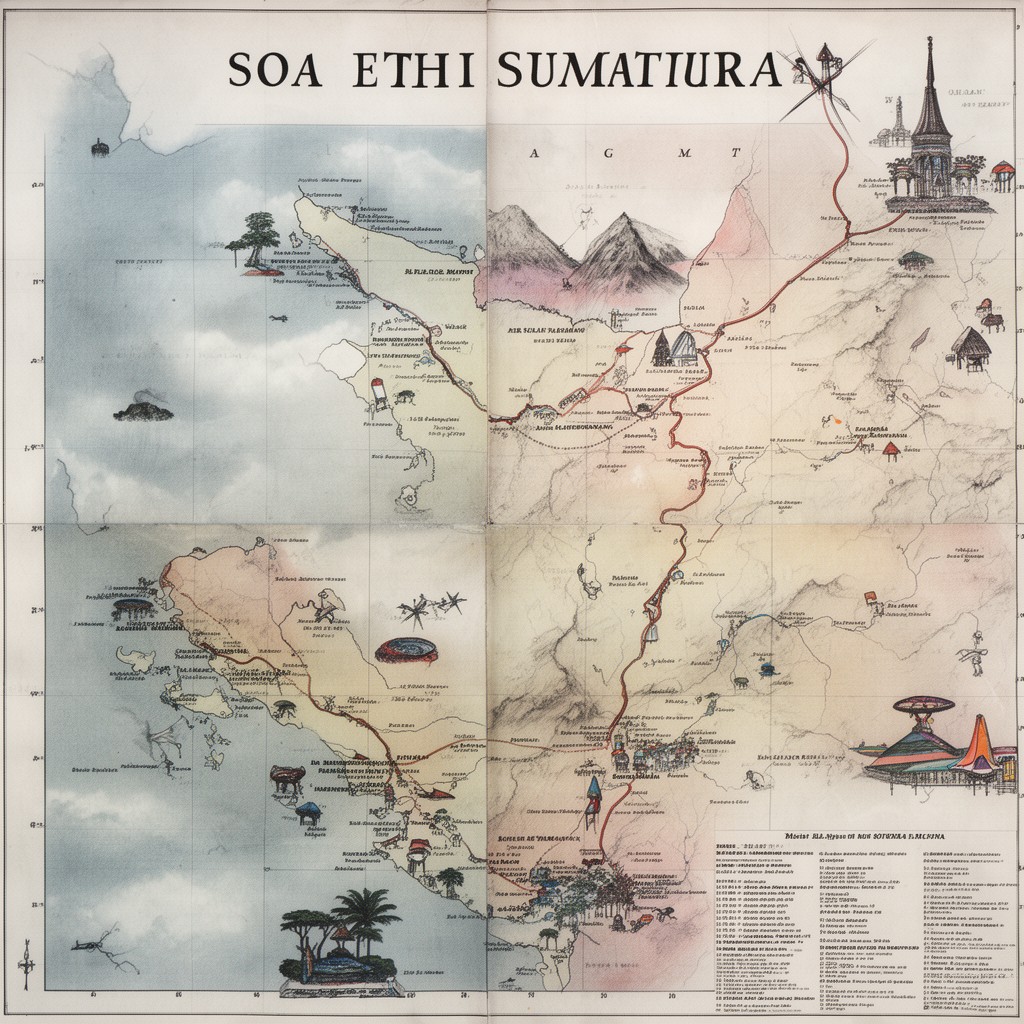 AI-generated illustration of South Sumatra