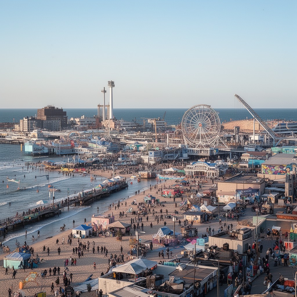 AI-generated illustration of Brighton Beach