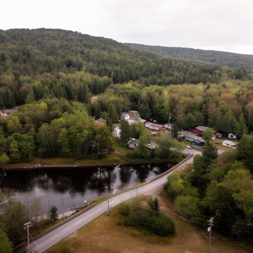 AI-generated illustration of Bradley, Maine