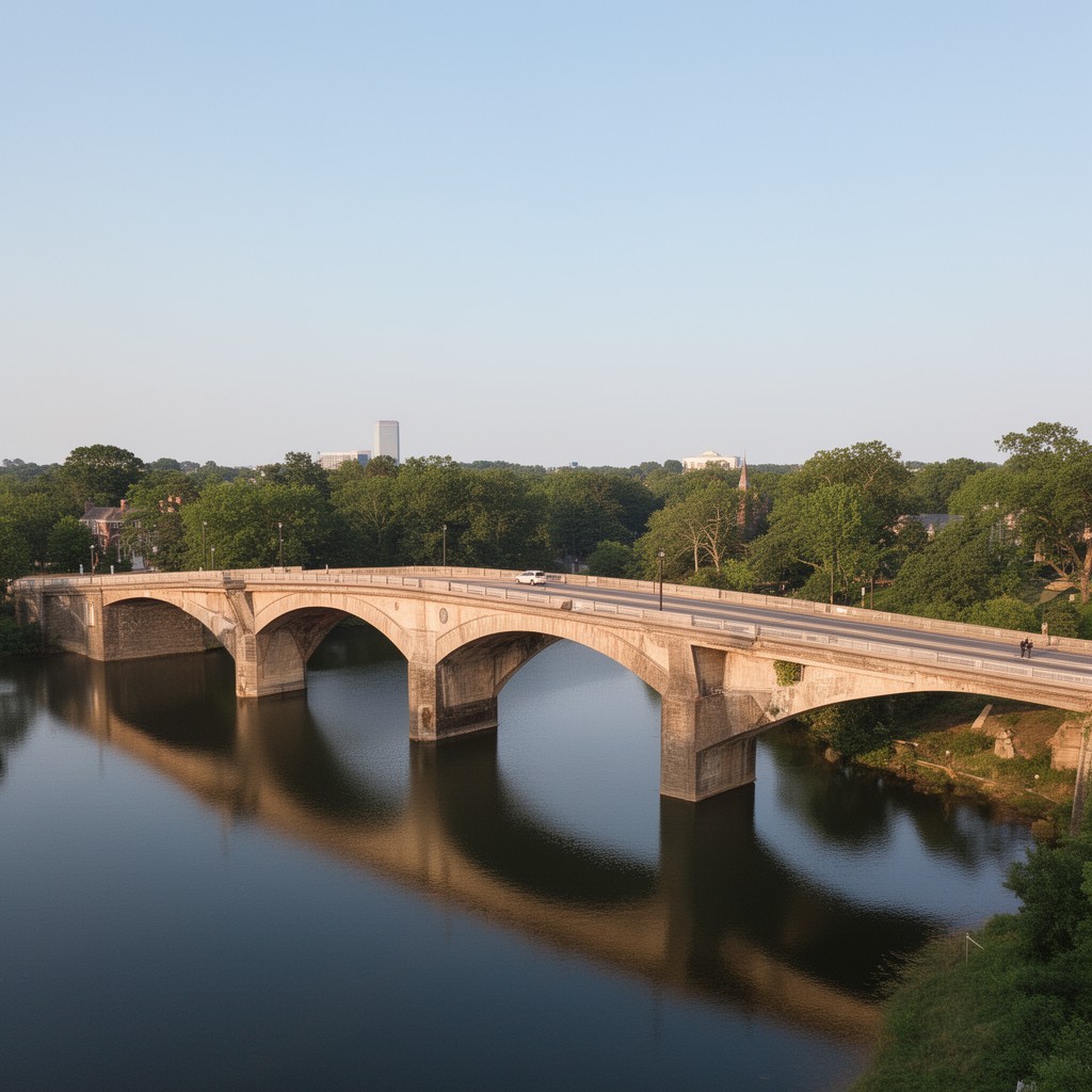 AI-generated illustration of Washington Road bridge
