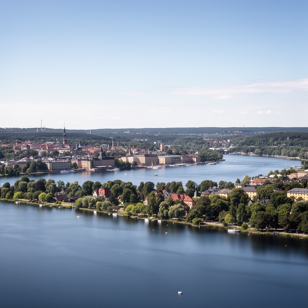 AI-generated illustration of Lake Mälaren