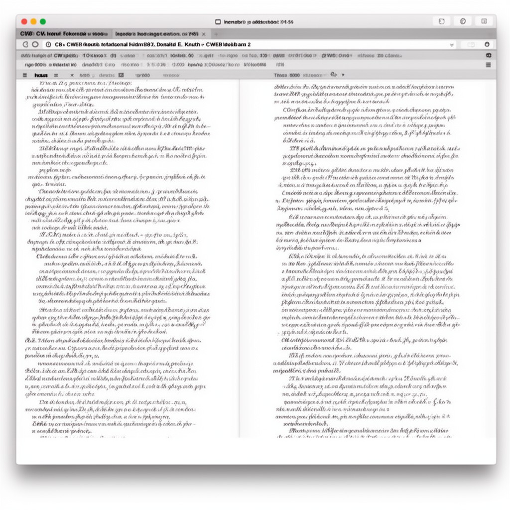 AI-generated illustration of CWEB literate programming system