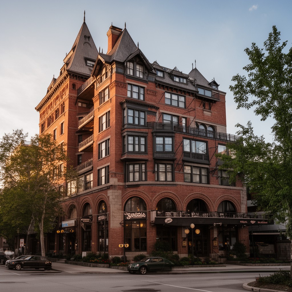 AI-generated illustration of Hotel Saranac
