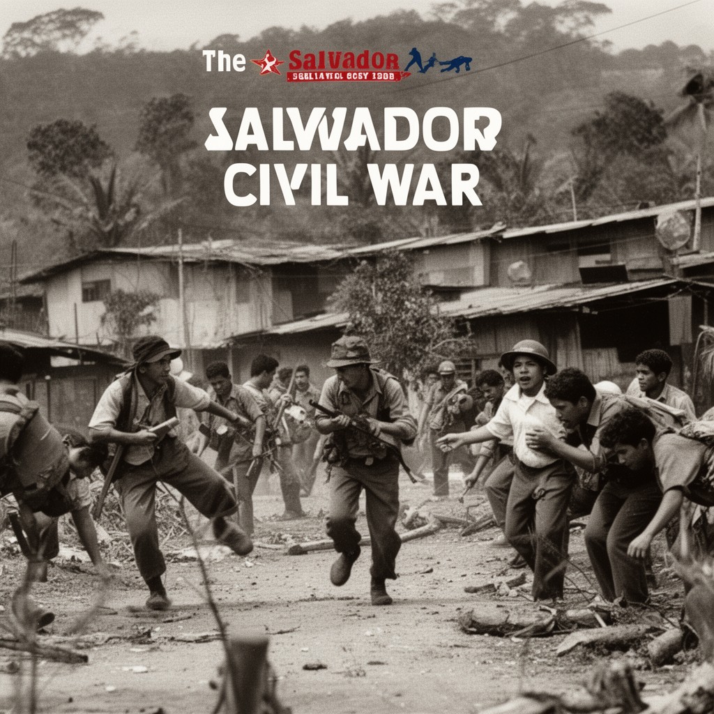 AI-generated illustration of Salvadoran Civil War