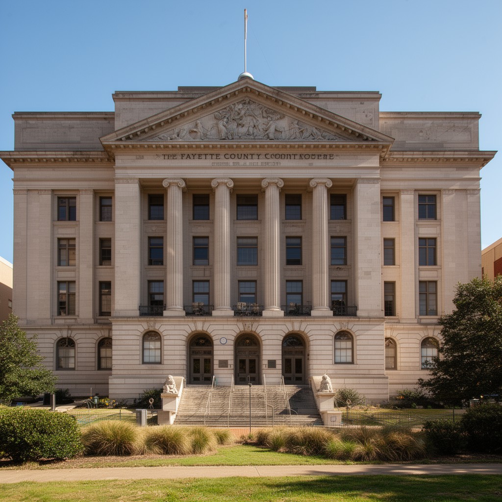 AI-generated illustration of Fayette County Courthouse