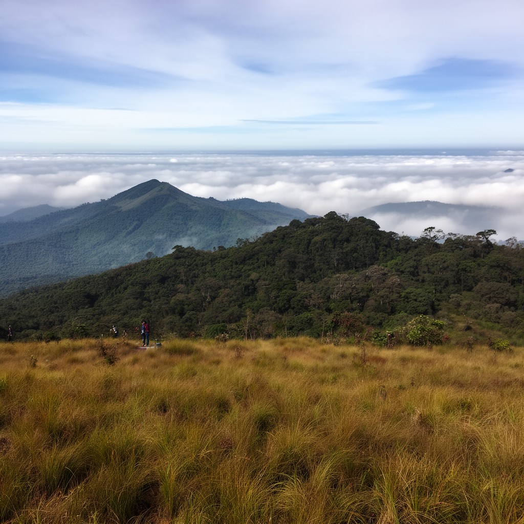 AI-generated illustration of Mount Pulag
