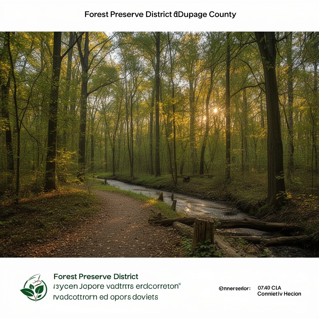 AI-generated illustration of Forest Preserve District of DuPage County