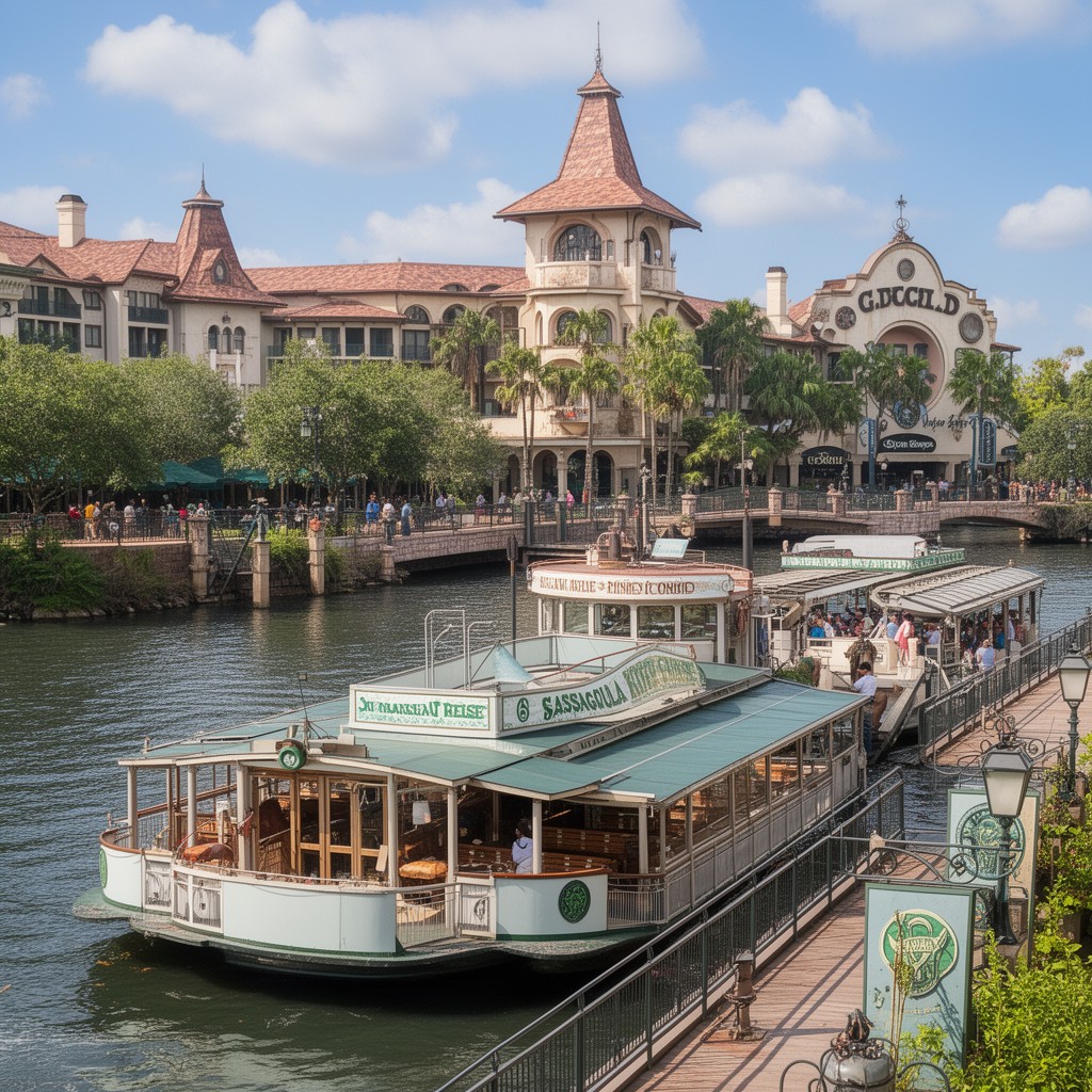 AI-generated illustration of Sassagoula River Cruise boat service