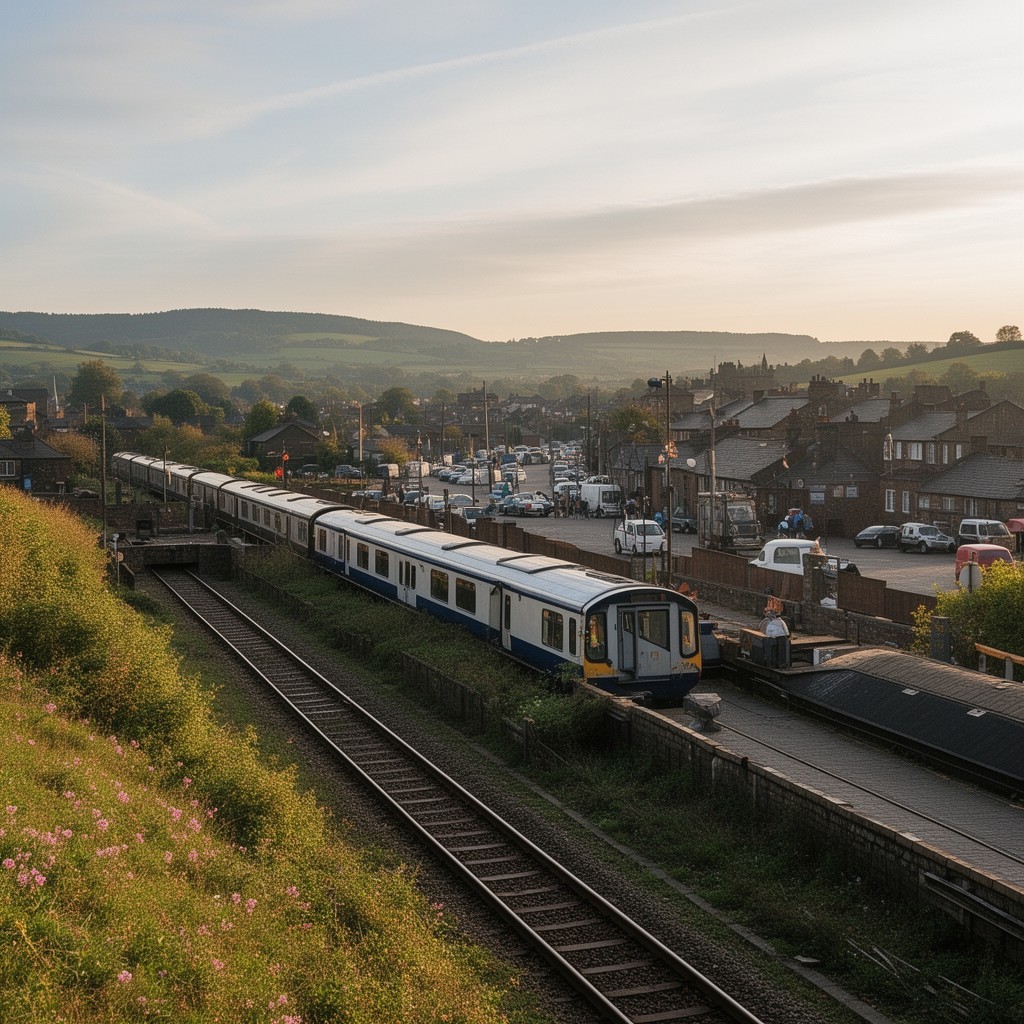 AI-generated illustration of Manchester to Leeds line