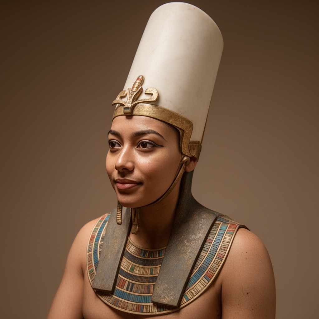 AI-generated illustration of White Crown of Upper Egypt