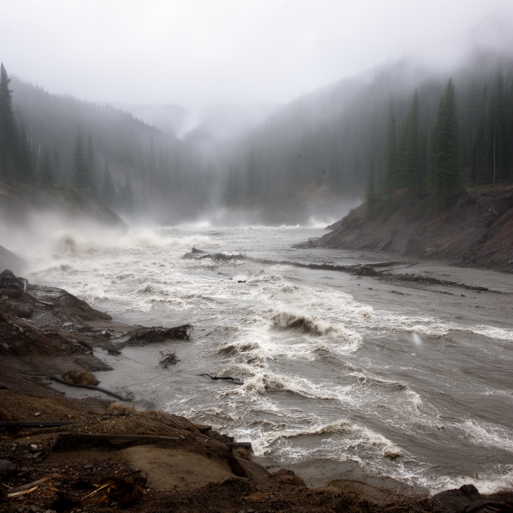 AI-generated illustration of Missoula floods