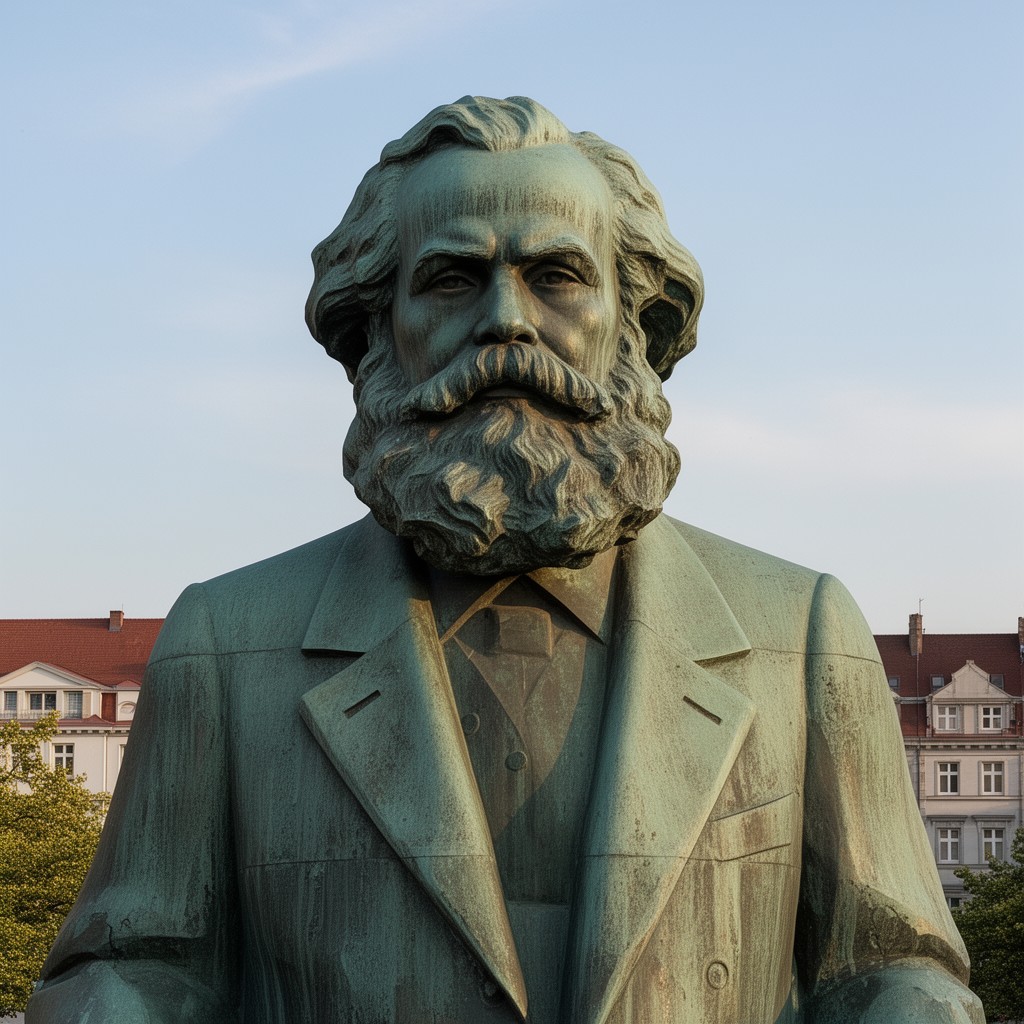 AI-generated illustration of Karl Marx Monument