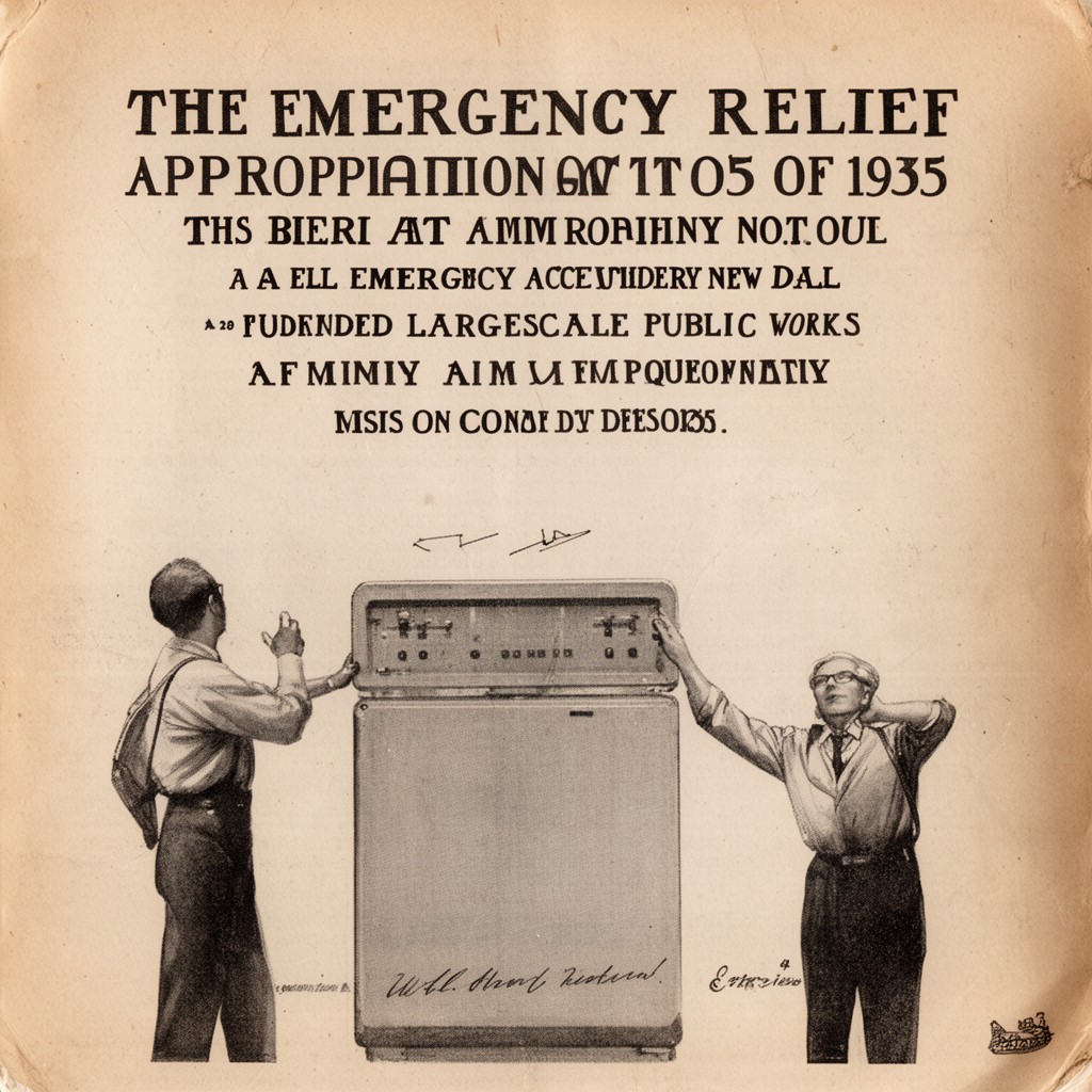 AI-generated illustration of Emergency Relief Appropriation Act of 1935