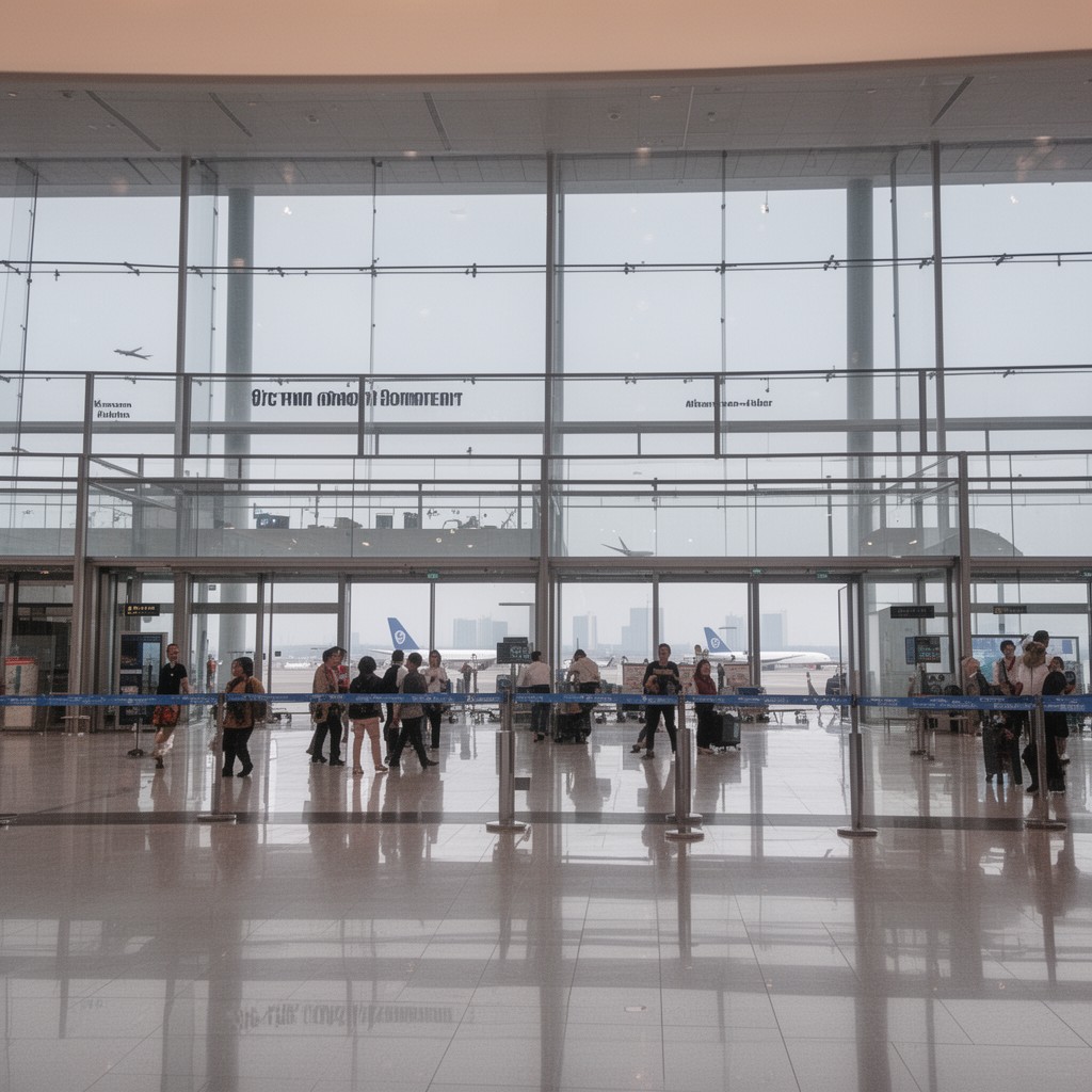 AI-generated illustration of Wuhan Tianhe International Airport