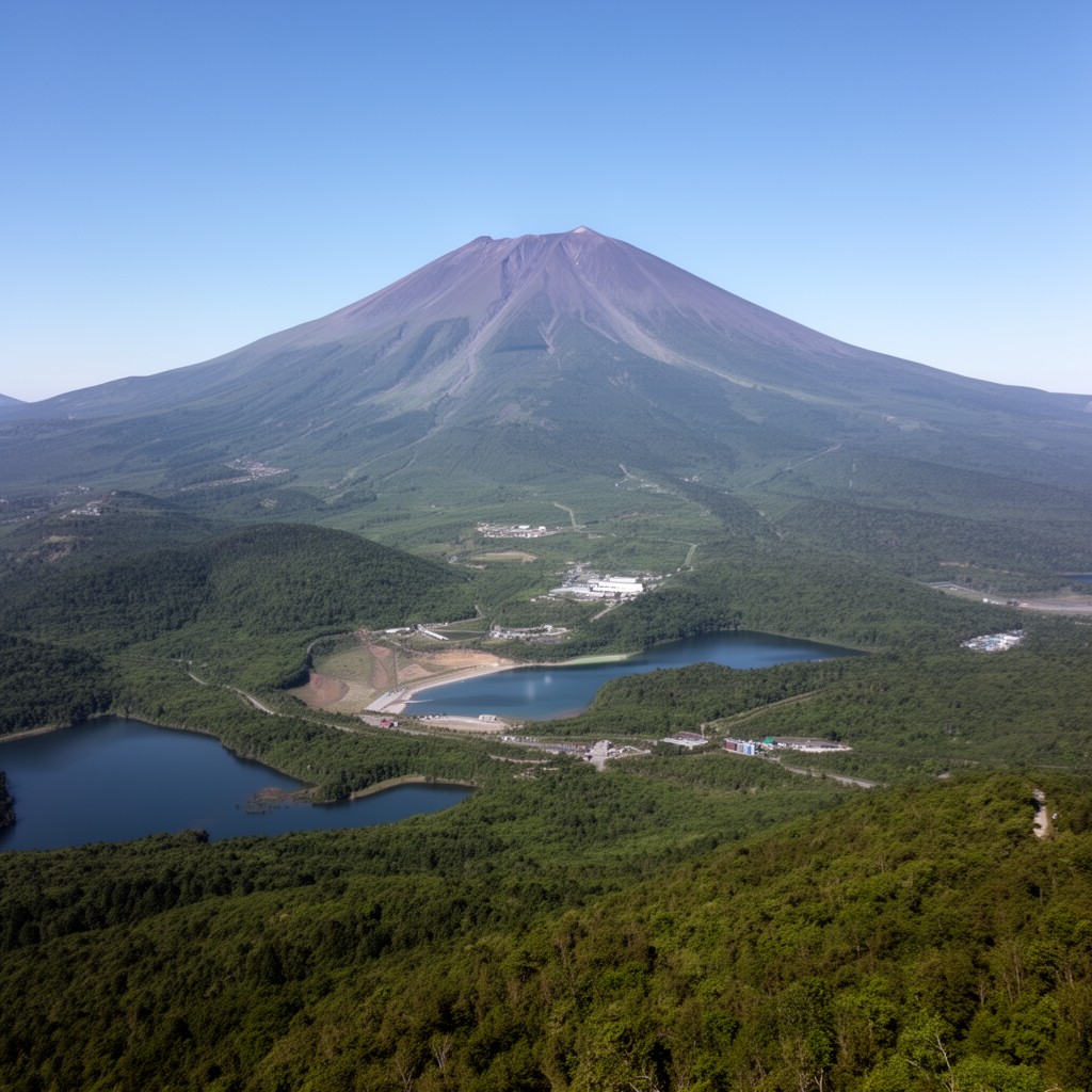 AI-generated illustration of 赤城山