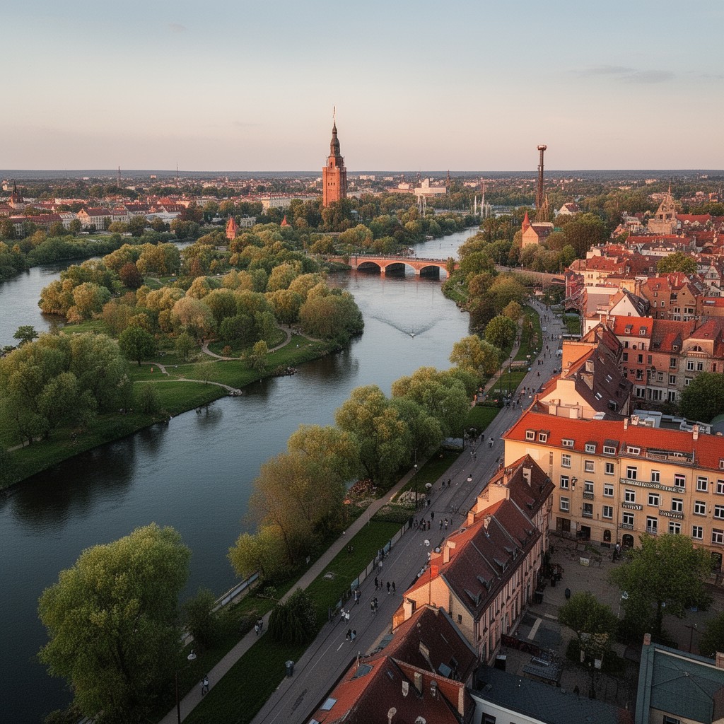AI-generated illustration of Oder River islands