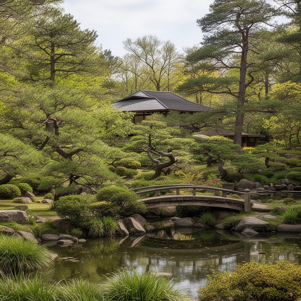 AI-generated illustration of Japanese Garden in Wrocław