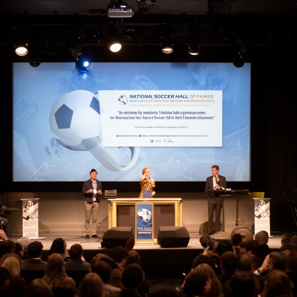 AI-generated illustration of National Soccer Hall of Fame induction
