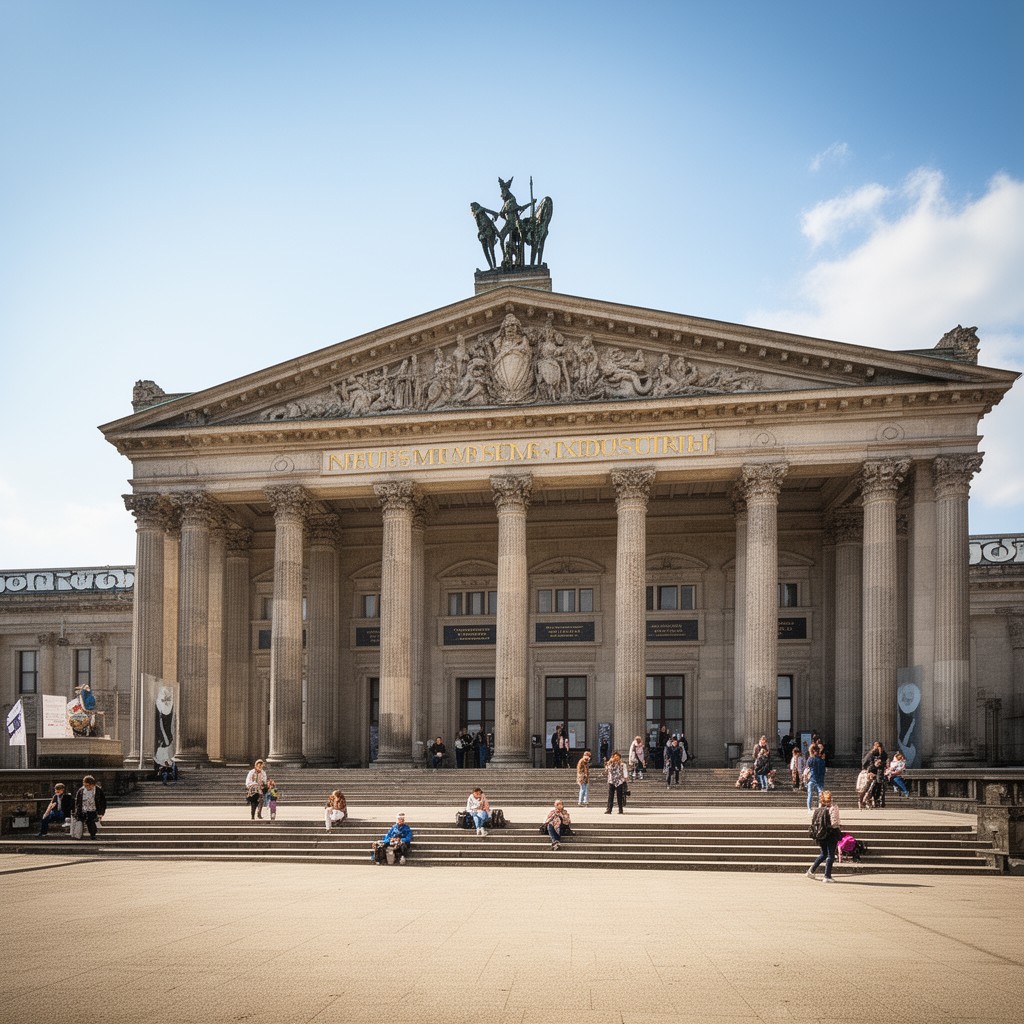 AI-generated illustration of Neues Museum