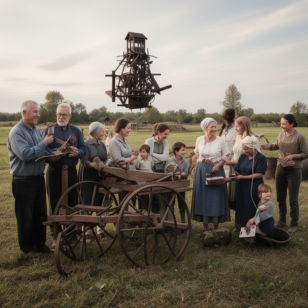 AI-generated illustration of Mennonites
