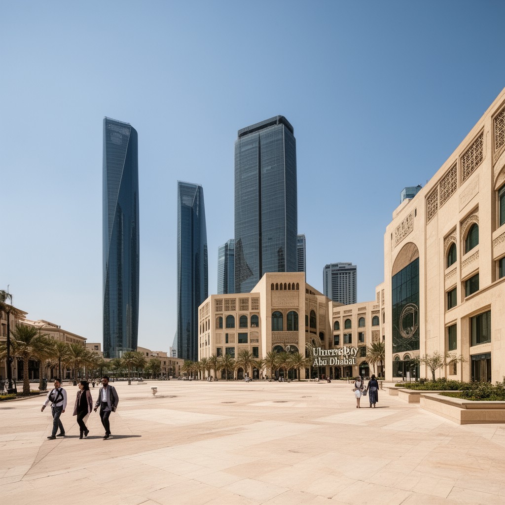 AI-generated illustration of Sorbonne University Abu Dhabi