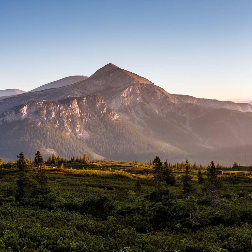 AI-generated illustration of Krkonoše Mountains