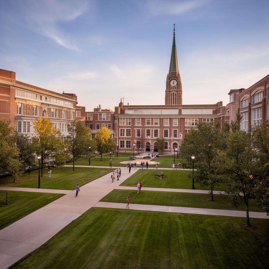 AI-generated illustration of Volker Campus