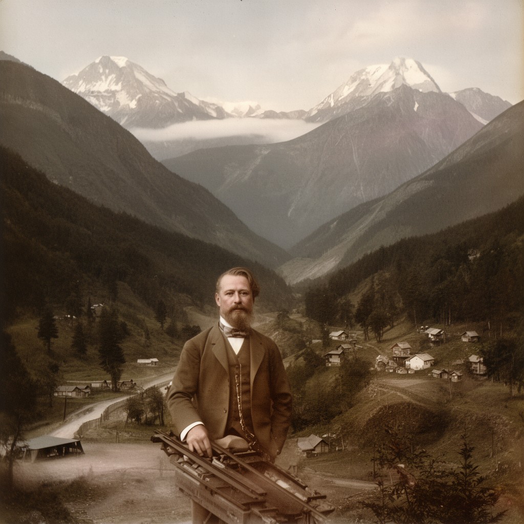 AI-generated illustration of Vicente Pérez Rosales