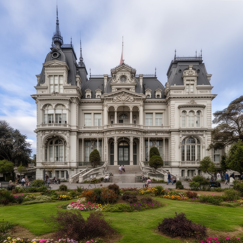AI-generated illustration of Palacio Sara Braun