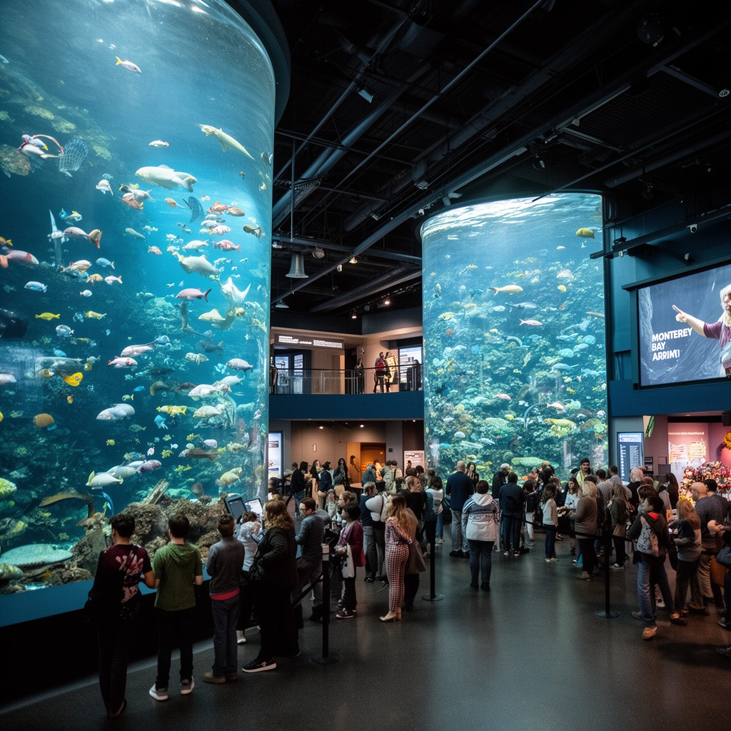 AI-generated illustration of Monterey Bay Aquarium