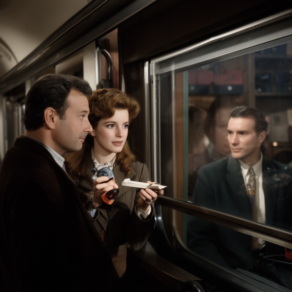 AI-generated illustration of Strangers on a Train