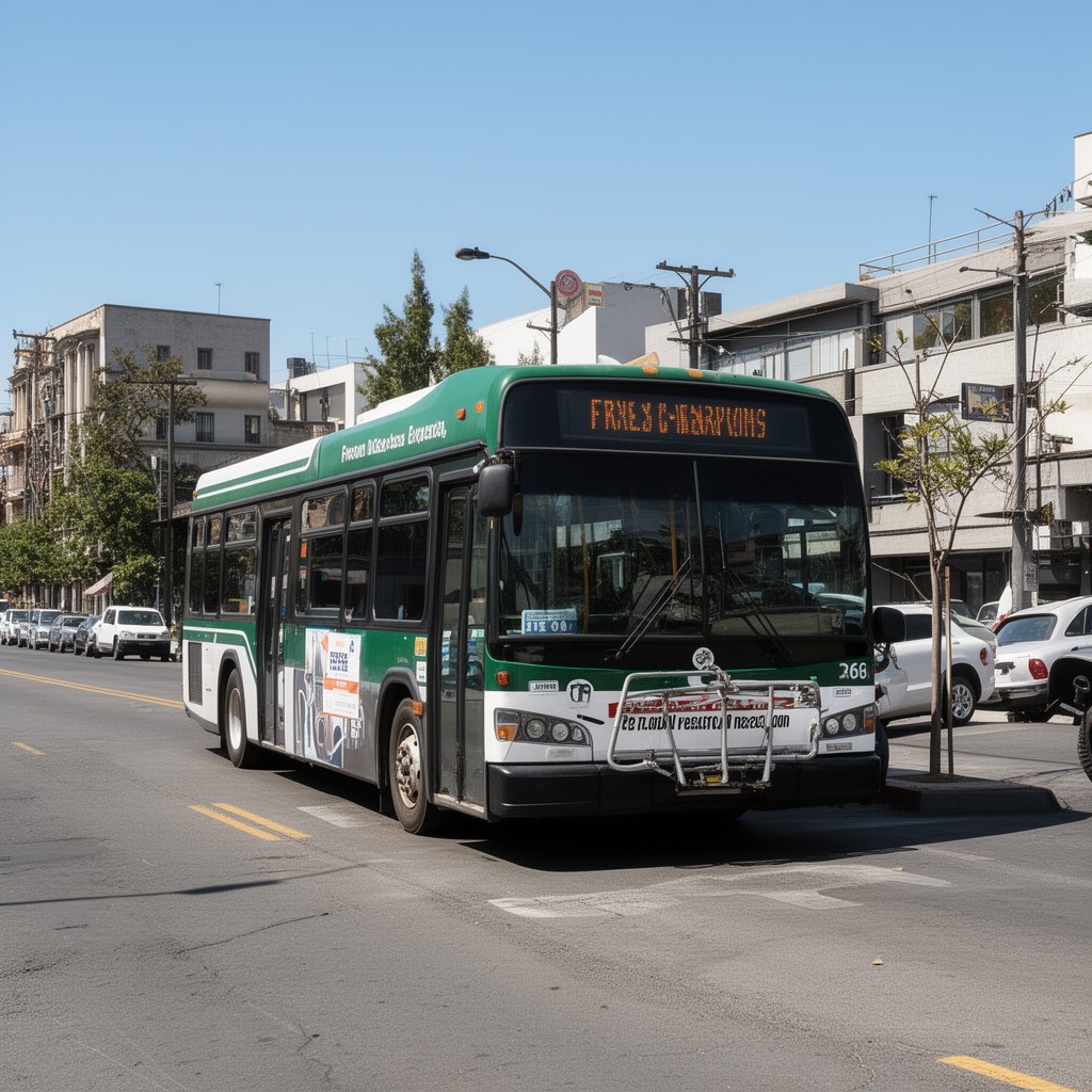AI-generated illustration of Fresno Area Express bus service