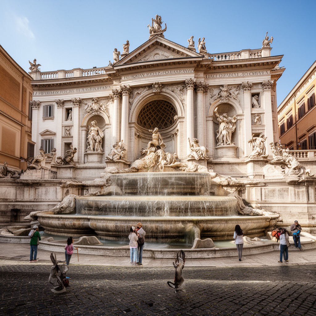 AI-generated illustration of Fontana dell'Acqua Paola