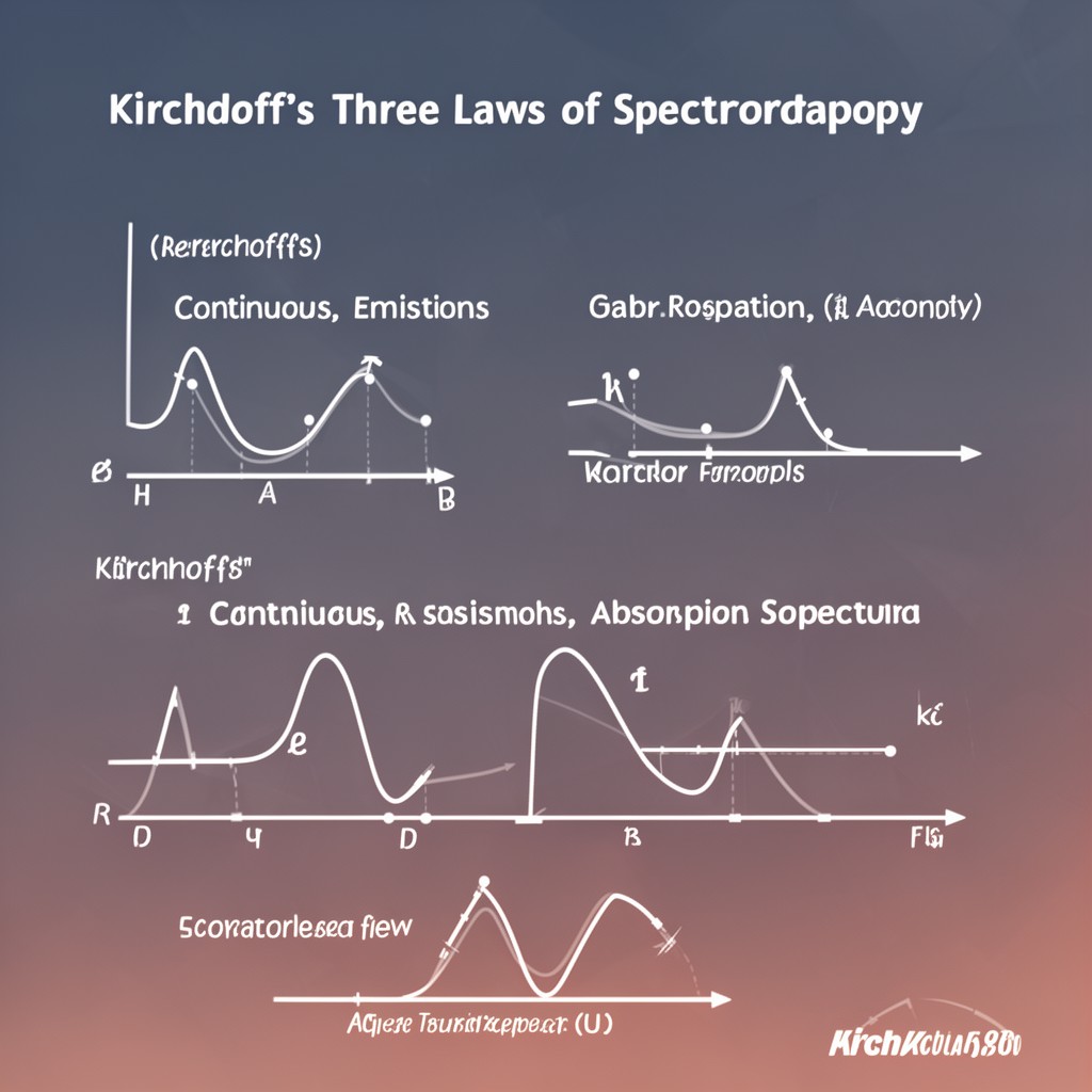 AI-generated illustration of Kirchhoff's three laws of spectroscopy