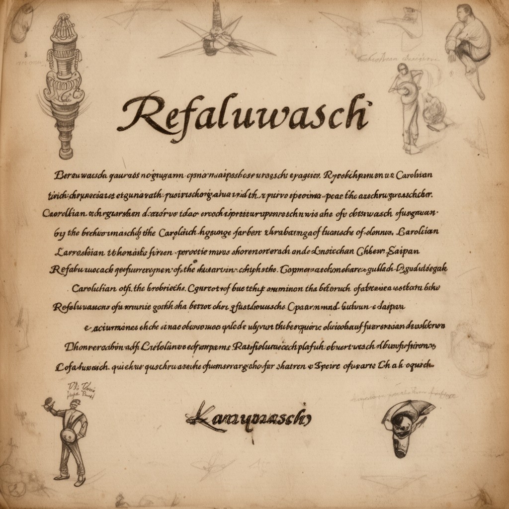 AI-generated illustration of Refaluwasch language