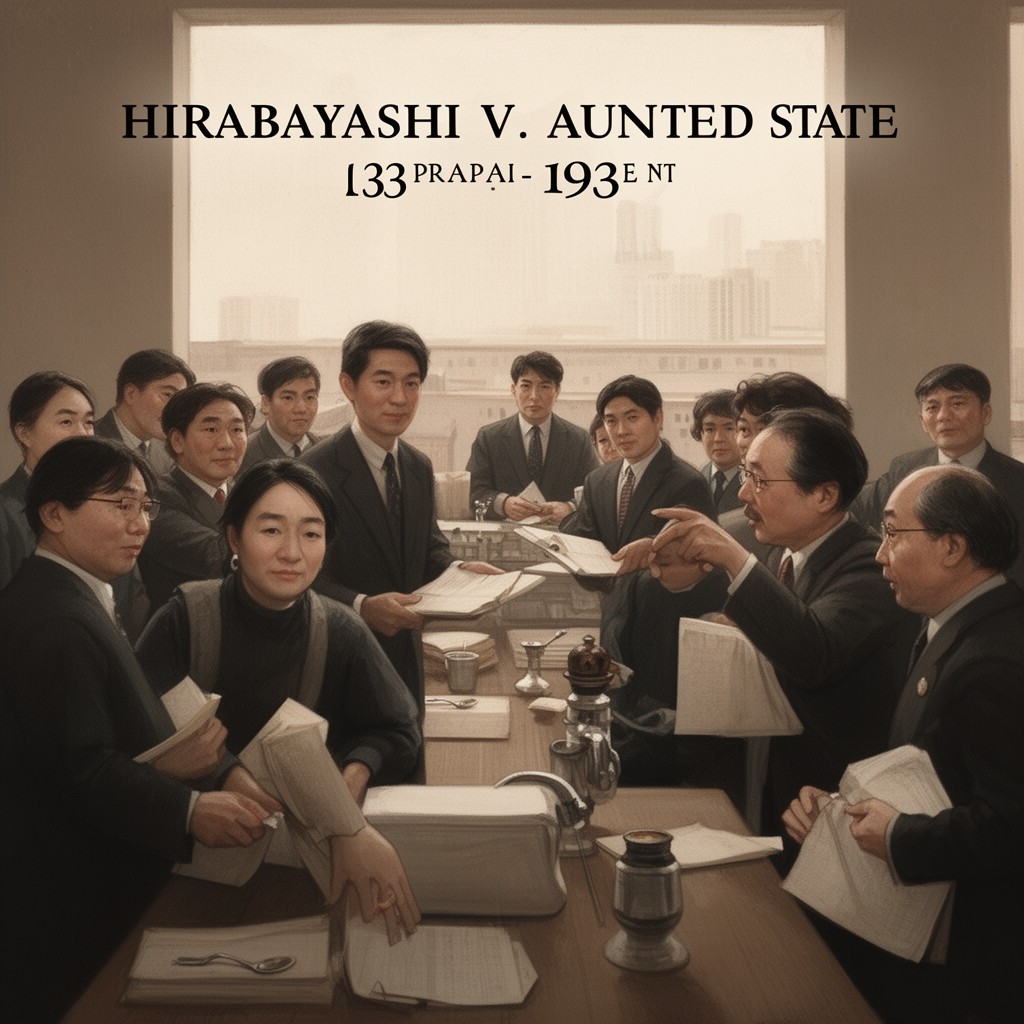 AI-generated illustration of Hirabayashi v. United States