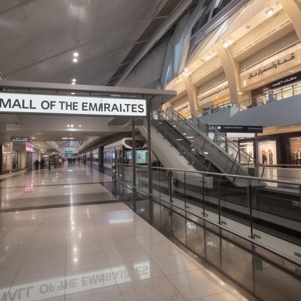 AI-generated illustration of Mall of the Emirates station