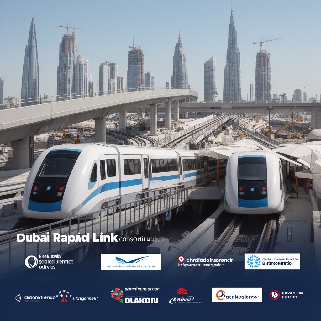 AI-generated illustration of Dubai Rapid Link consortium