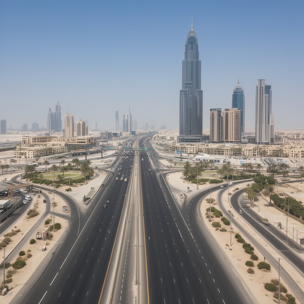 AI-generated illustration of Al Khail Road